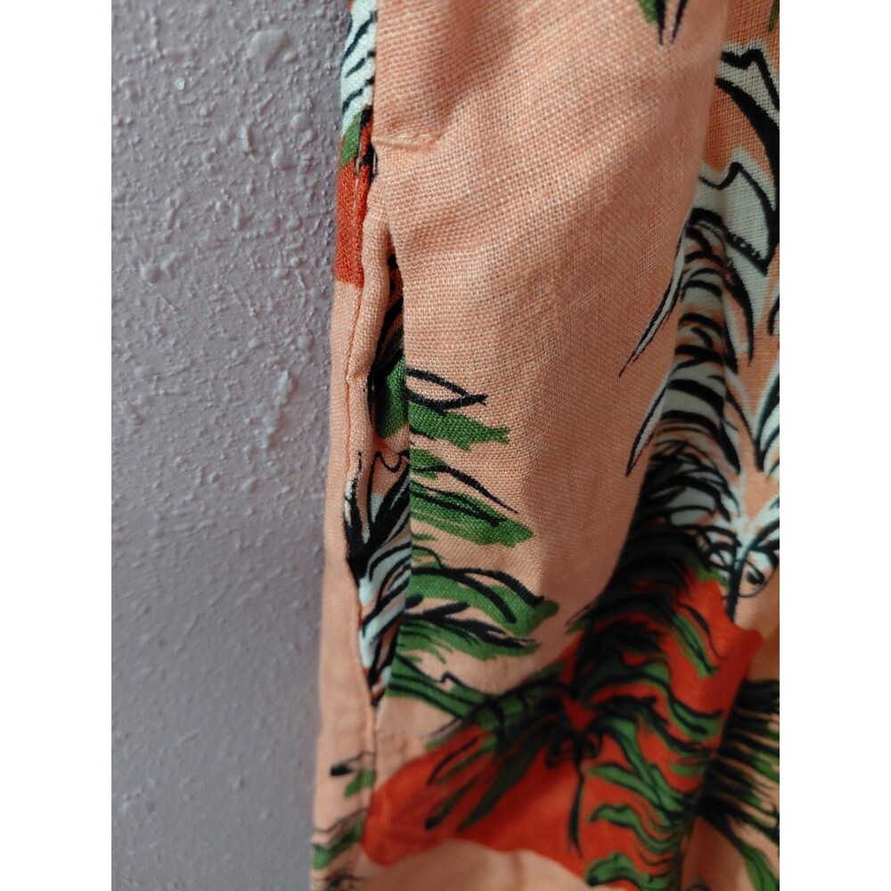 NWT Nicole Miller 100% Linen Tropical Floral Shift Dress Size Small w/ Pockets - Picture 4 of 10